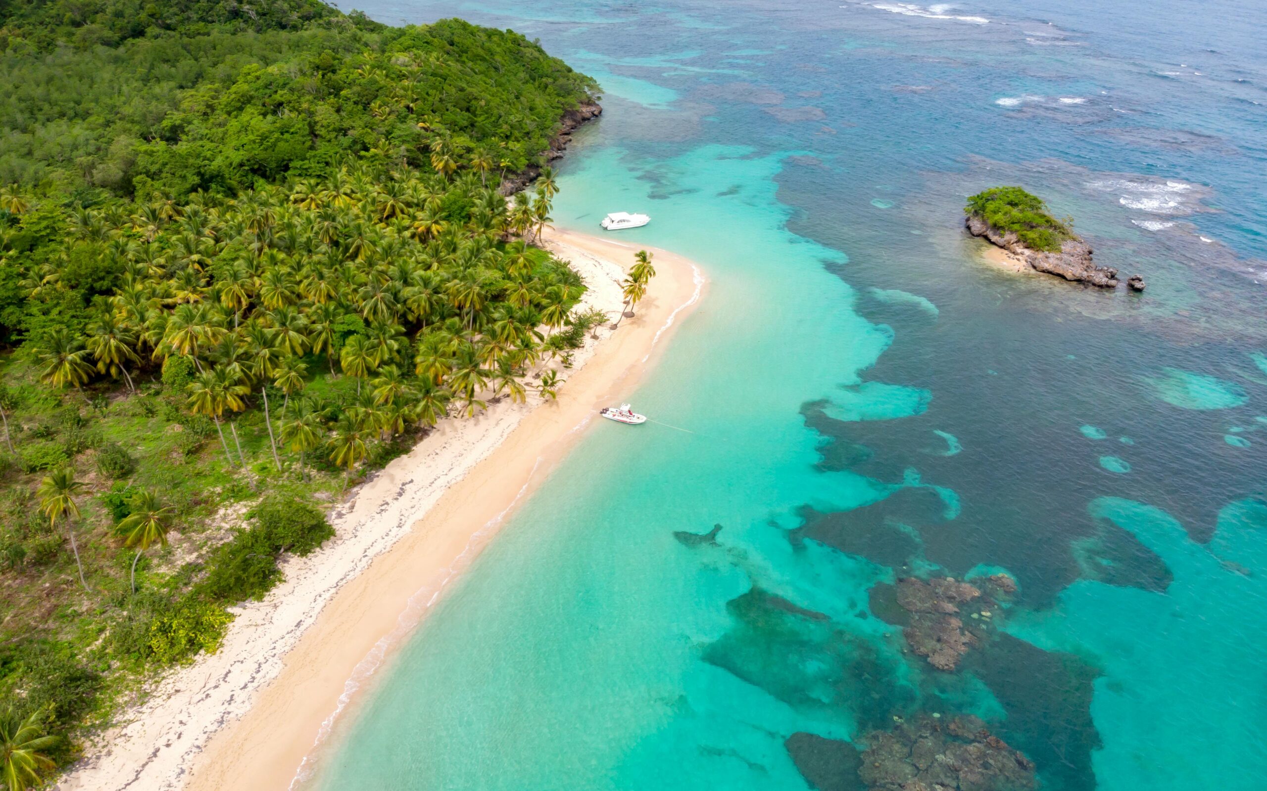 Coast of Dominican Republic, aerial view.